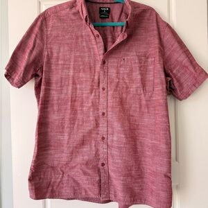 Hurley Men's Casual Maroon Button Down Shirt Classic fit. XL VGUC